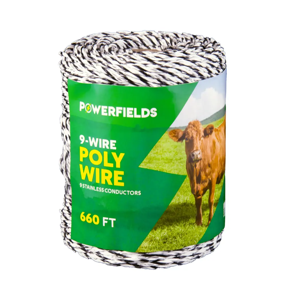 9-Wire Polywire - Black/White | Powerfields